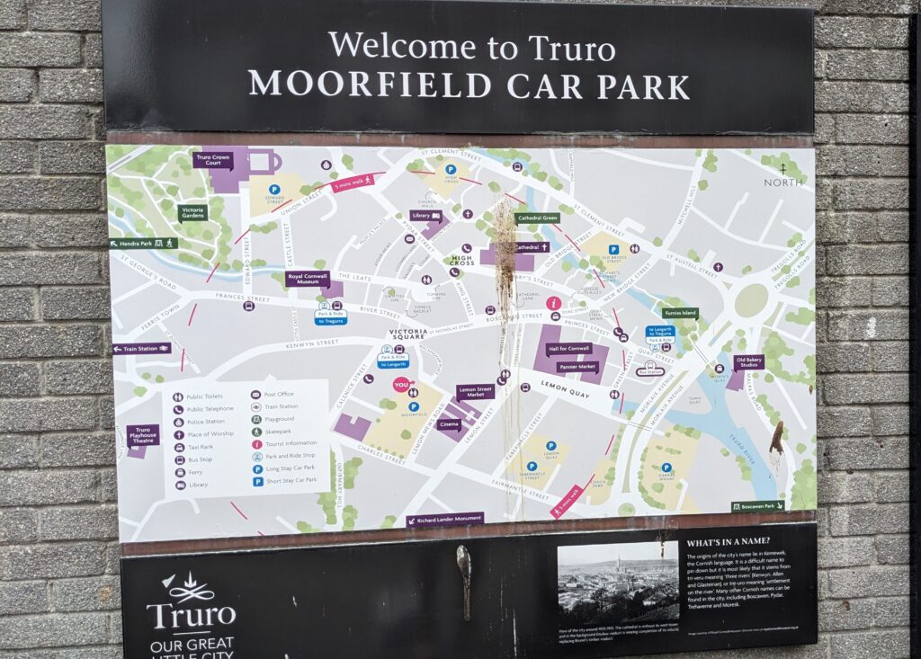 Moorfield Car Park Sign